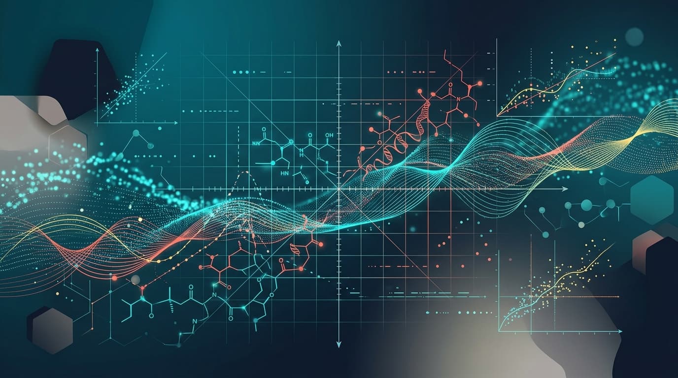 Mathematical measurement and molecular grid visual