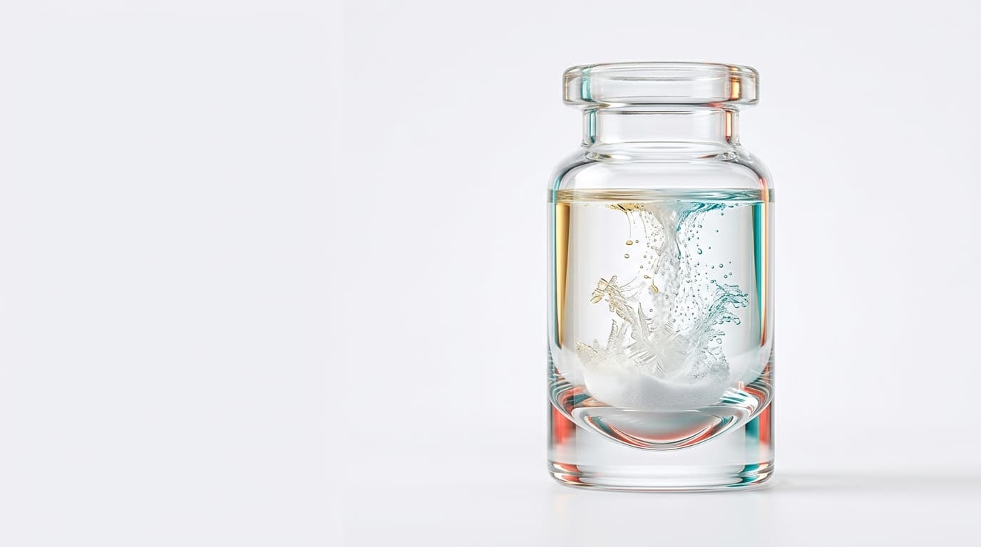 Sterile laboratory reconstitution and aqueous solvent visual
